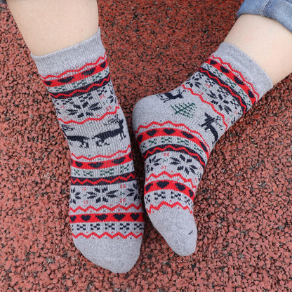 YQHMT Wool Socks for Women Gifts Winter Warm Thick Thermal Vintage Knit Soft Comfy Crew Socks Stocking Stuffers, Christmas Gift