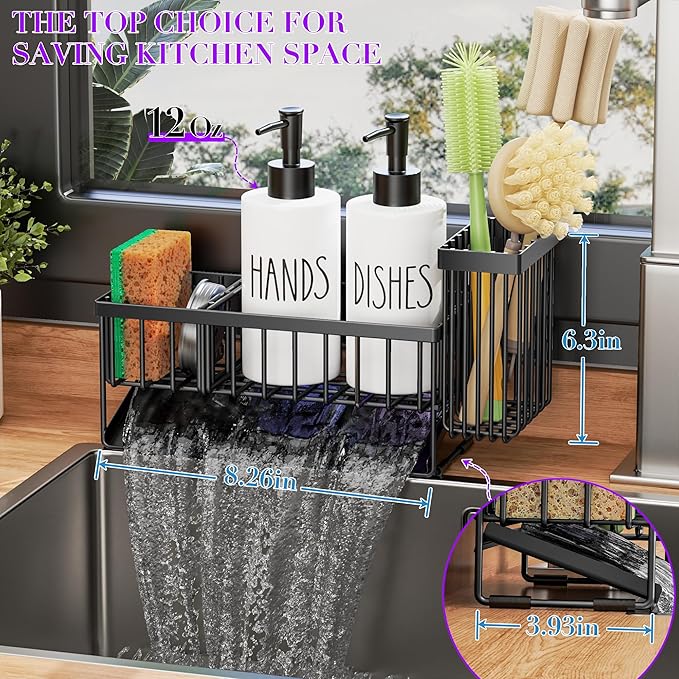 MASADI Kitchen Dish Soap Dispenser Set