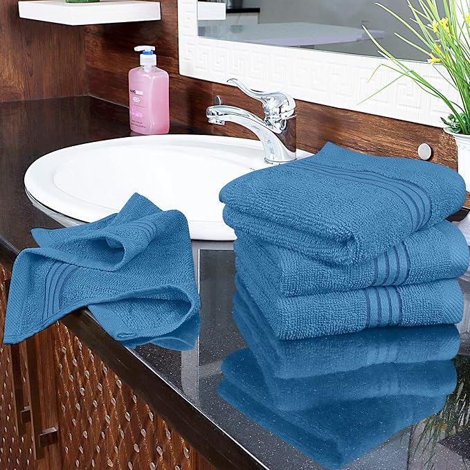 Utopia Towels Wash Cloths Set, 12 by 12 Inches, 100% Cotton Ring Spun, Highly