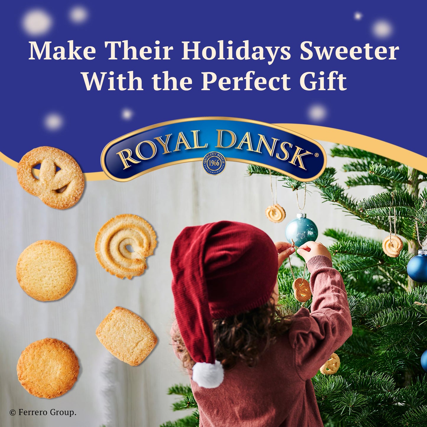 Royal Dansk Danish Butter Cookies, Premium Assorted Cookies in a Gift Tin, Great for Sharing and Gifting, 24 oz