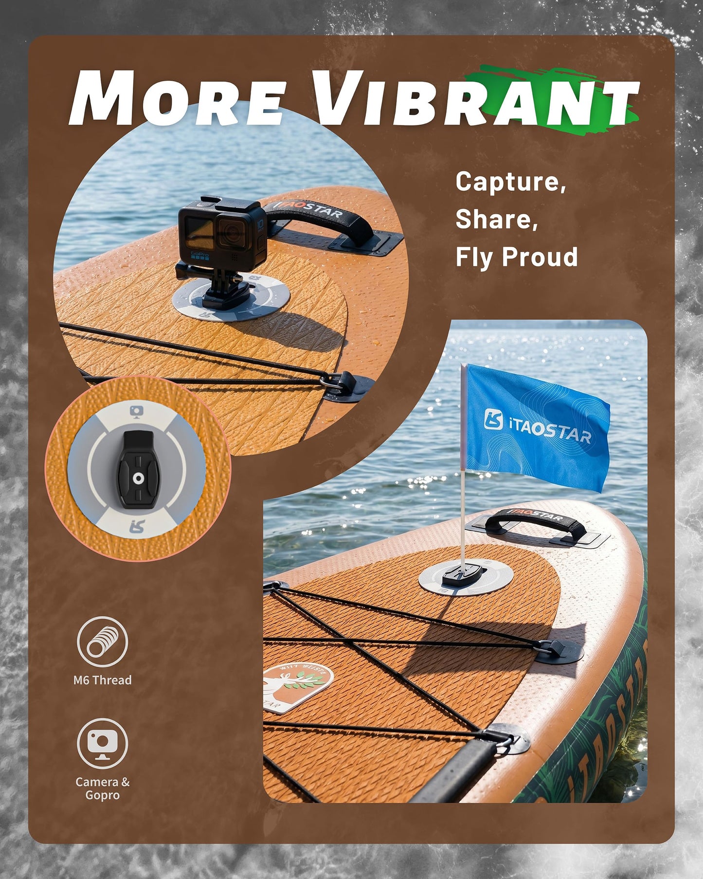 iTAOSTAR W03BP 12'x35 Inflatable Stand Up Paddle Board for Adults - Extra Wide Inflatable SUP Boards with Seat, Premium SUP Package with Full Accessories for Touring & Yoga