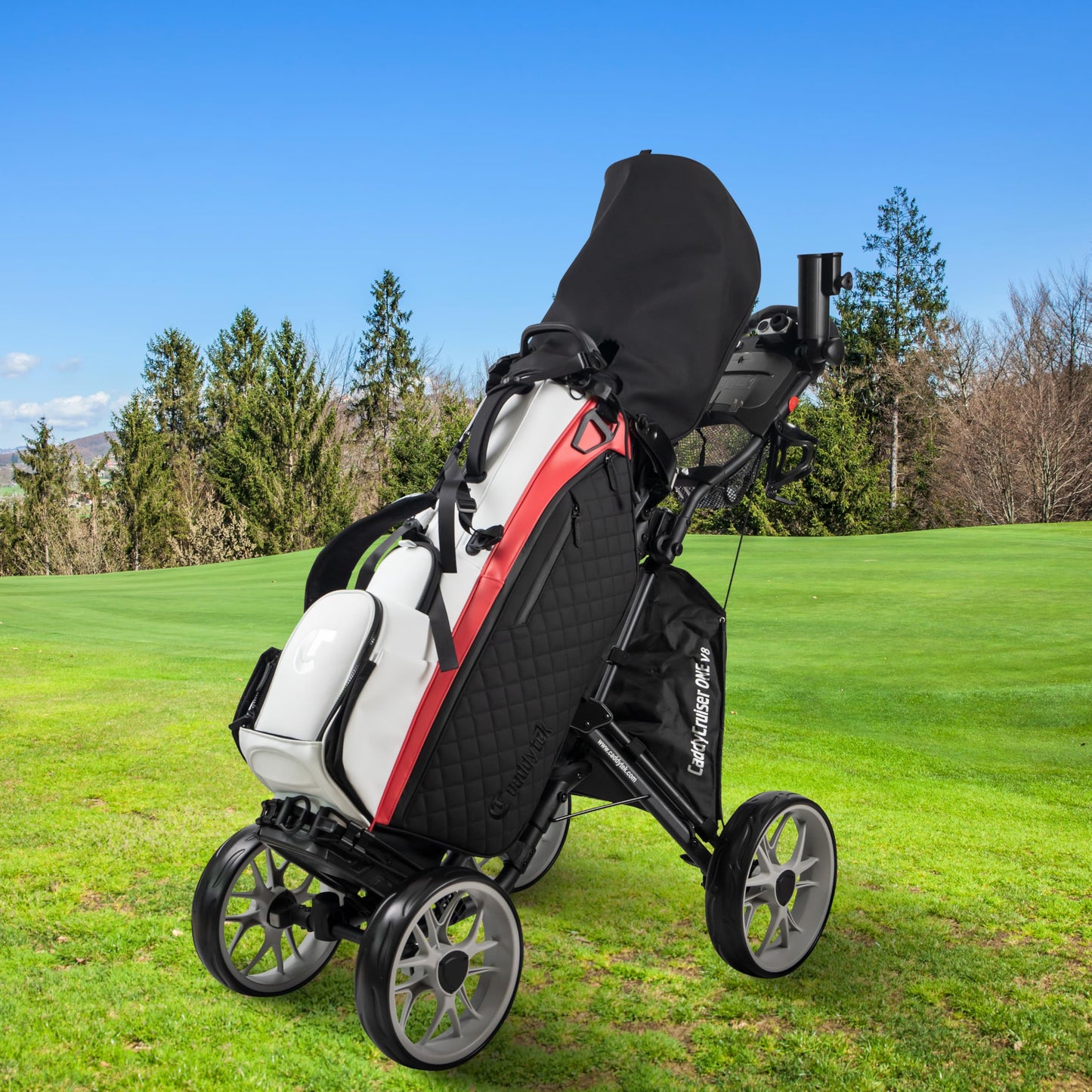 CaddyTek Golf Cruiser One V8 Push Cart Dark Grey