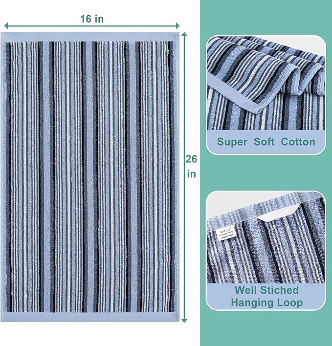 SALAS Kitchen Dish Towels for Drying Dishes, Large Cotton Kitchen Cloths Hand