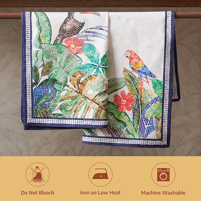 Maison d' Hermine Kitchen Towel 100% Combed Cotton Premium Set of 3 Soft