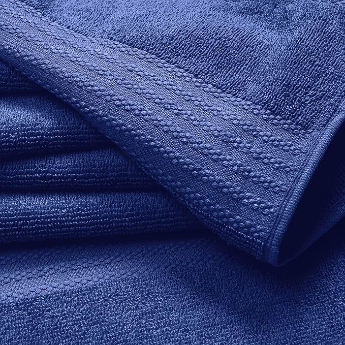 GLAMBURG Ultra Soft 6-Piece Hand Towel Set 16x28-100% Ringspun Cotton
