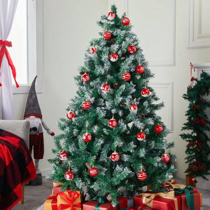Joiedomi 24 Pcs 2.3” Red & White Christmas Ball Ornaments, Shatterproof Plastic Christmas Tree Ornaments, Hanging Decor for Wreath Garland Party Weddings Holidays