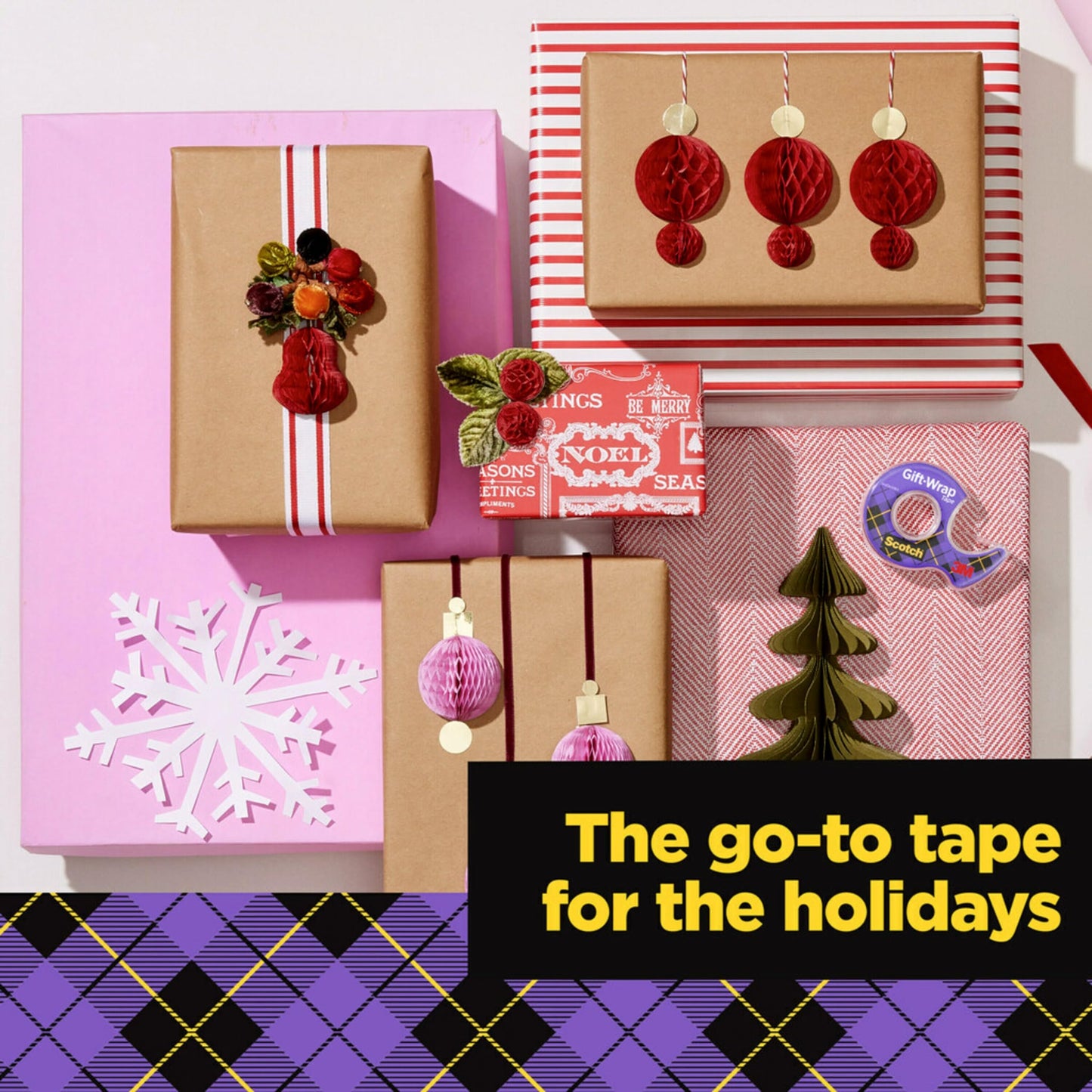 Scotch Gift Wrap Tape, Invisible, 3/4 in. x 600 in., 2 Tape Rolls with Dispensers