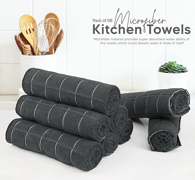 Utopia Towels - Microfiber Kitchen Towels, Super Absorbent 18 x 26 Inches