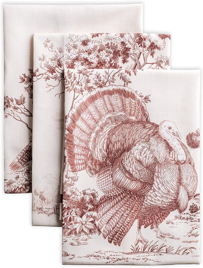 Maison d' Hermine Kitchen Towels Set of 3 100% Cotton 20" x 27.5" Reusable