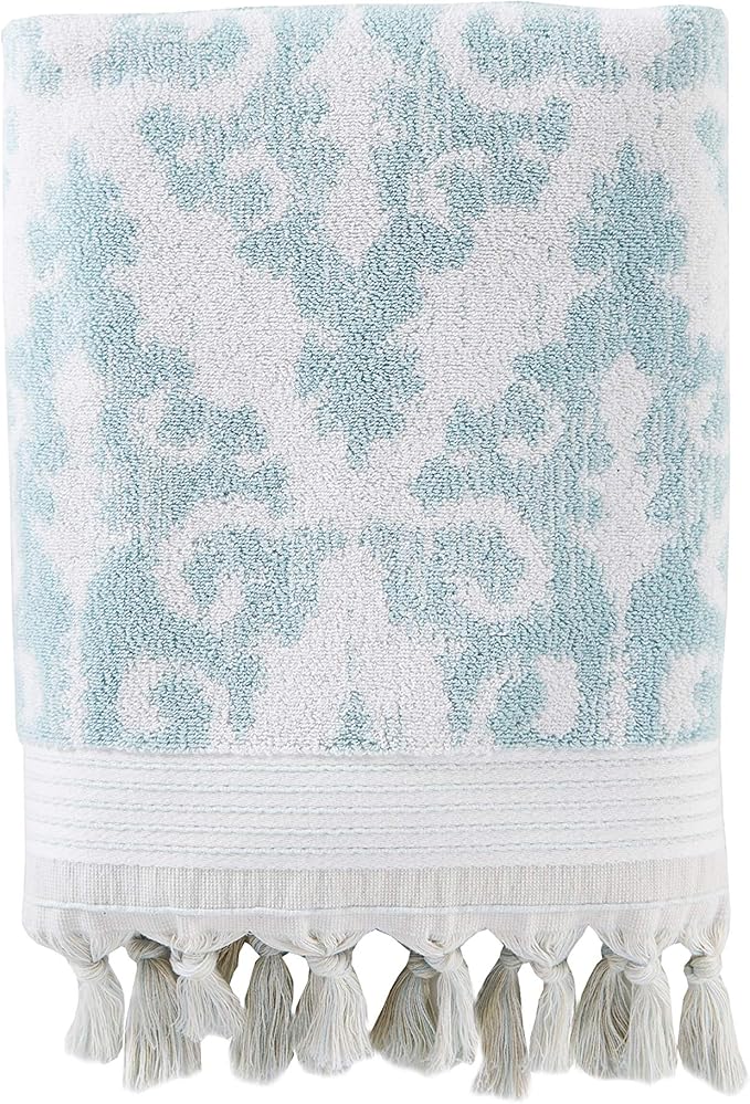 SKL Home Mirage Fringe 100% Turkish Cotton Bath Towel, 54.00" x 28.00"
