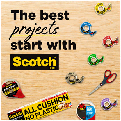 Scotch Magic Tape, Invisible, Holiday Supplies and Gift Wrap Tape, 3 Rolls with Dispensers, Great for Christmas Crafts