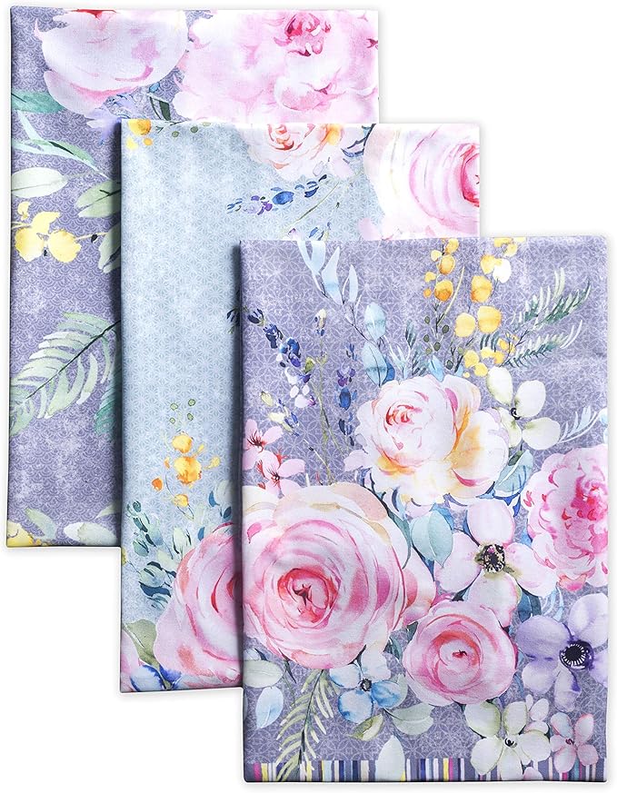 Maison d' Hermine Kitchen Towels Set of 3 100% Cotton 27.50" x 20" Reusable