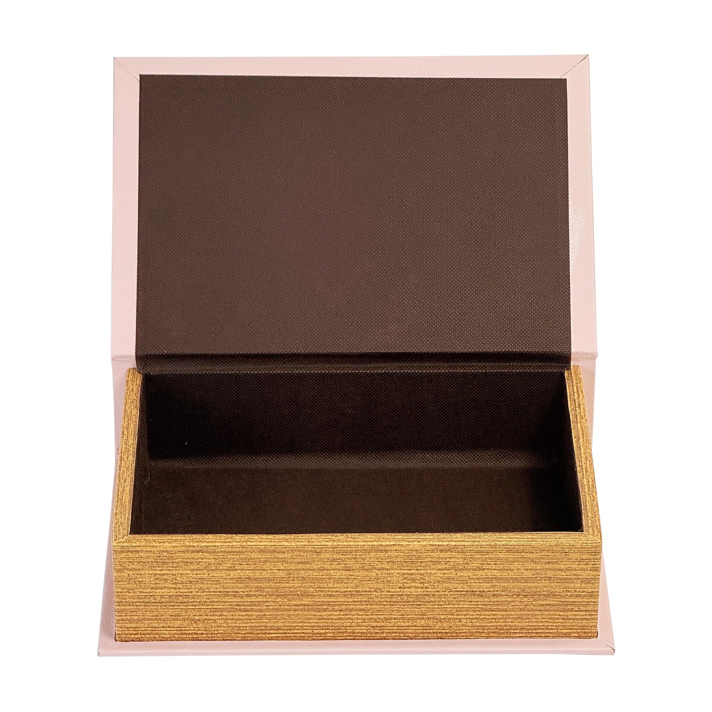 PACOLO Decorative Book Boxes, Faux Wood cover Storage for Hidden Jewelry, Money, and Cash (I LOVE YOU)