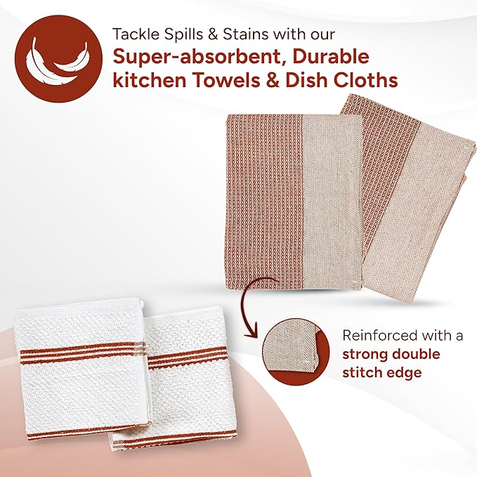 Casa Platino Potholders for Kitchens, 8-Piece – 500°F Heat Resistant Oven Mitts