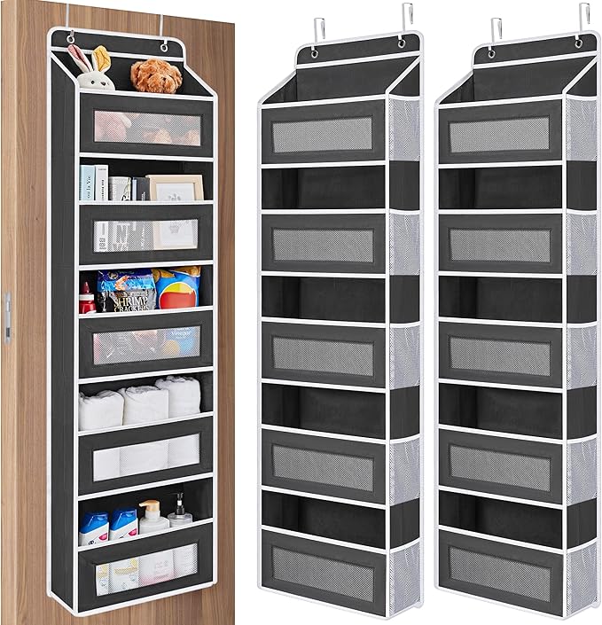 JARLINK 2 Pack Over The Door Organizer Storage, 5 Shelf Hanging Door Organizer
