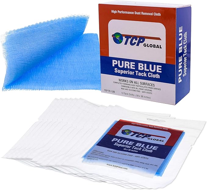 TCP Global Pure Blue Superior Tack Cloth, Automotive & Woodworking,
