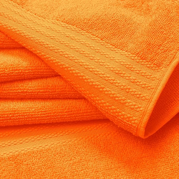 GLAMBURG Ultra Soft 6-Piece Hand Towel Set 16x28-100% Ringspun Cotton