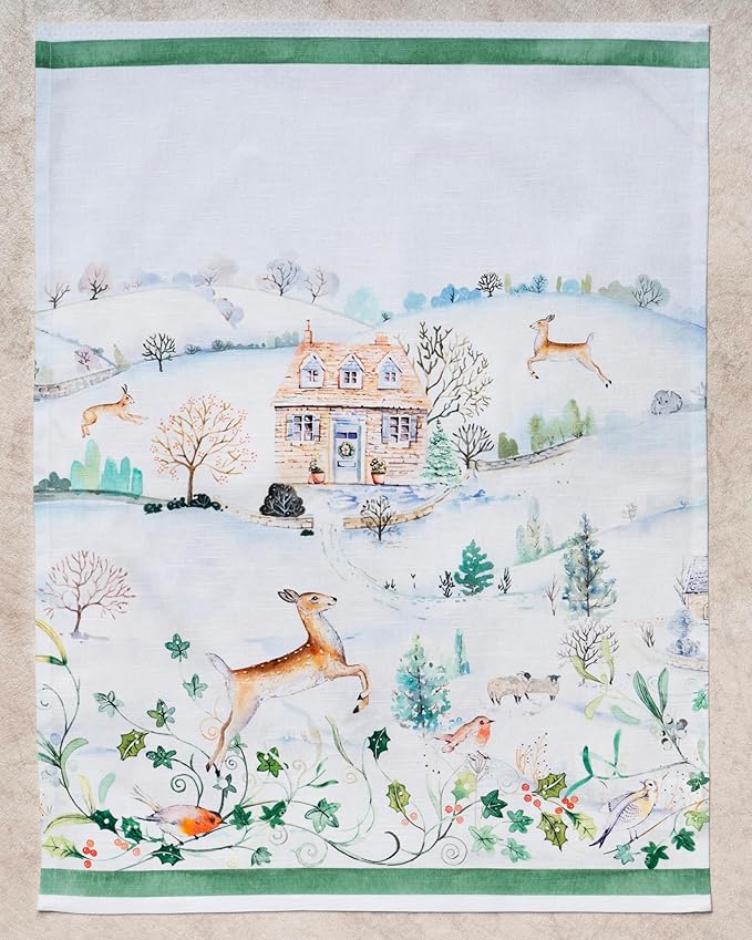 Maison d'Hermine Kitchen Towels Set of 3 100% Cotton 27.50" x 20" Reusable