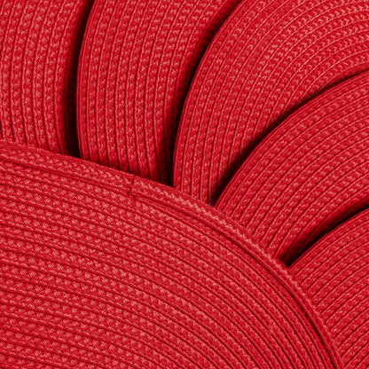 AHHFSMEI Placemats Set of 6 for Dining Table Washable Woven Non-Slip 18x12 inches Placemat Heat-Resistant Durable Table Mats for Dining Table Easy to Clean (Oval red, 6)