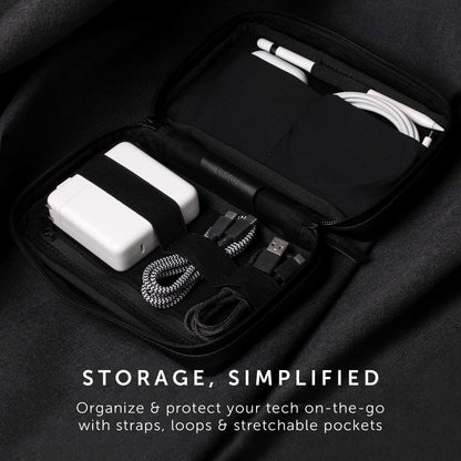 Native Union Stow Organizer – Premium Travel Tech Kit Crafted with Durable Canvas – Keep Essentials Organized with Flexible Storage & Quick-Access Pocket for Cables, Chargers, SIM Cards & More (Slate)