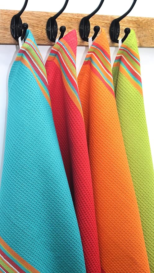 COTTON CRAFT Salsa Stripe Kitchen Towel