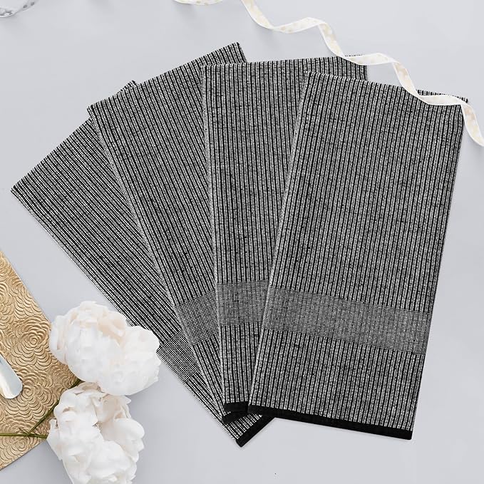 Homaxy Premium Kitchen Towels, Large Cotton Kitchen Hand Towels, Flat and Terry