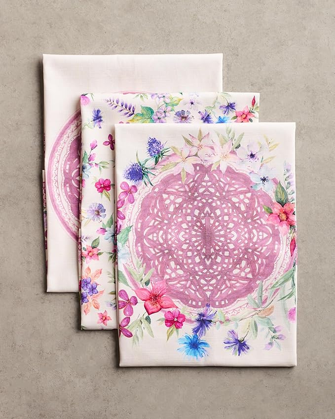 Maison d' Hermine Kitchen Towels Set of 3 100% Cotton 27.50" x 20" Reusable