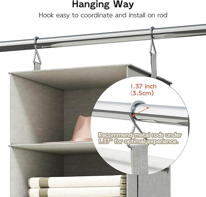 6-Shelf Hanging Closet Organizer