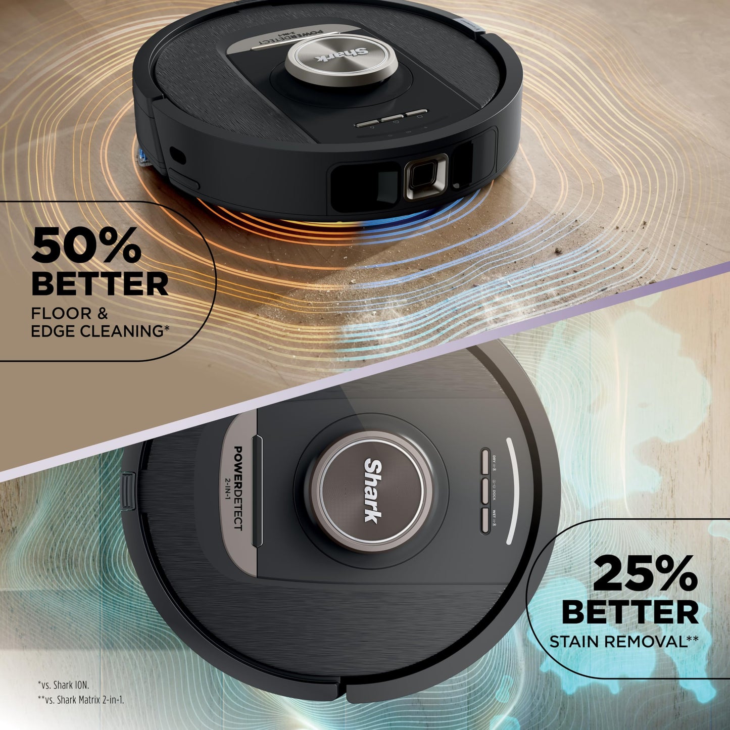 Shark AV2501S AI Ultra Robot Vacuum, with Matrix Clean, Home Mapping, 30-Day Capacity HEPA Bagless Self Empty Base, Perfect for Pet Hair, Wifi, Dark Grey