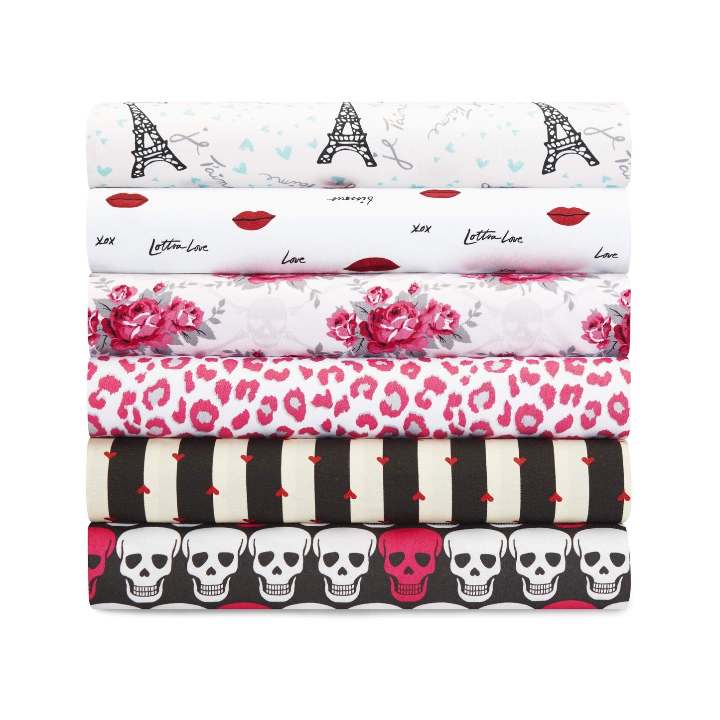 Betsey Johnson - Queen Bed Sheets, Soft & Lightweight Bedding, Fade & Wrinkle Resistant (Wonderland Stripe, Queen)