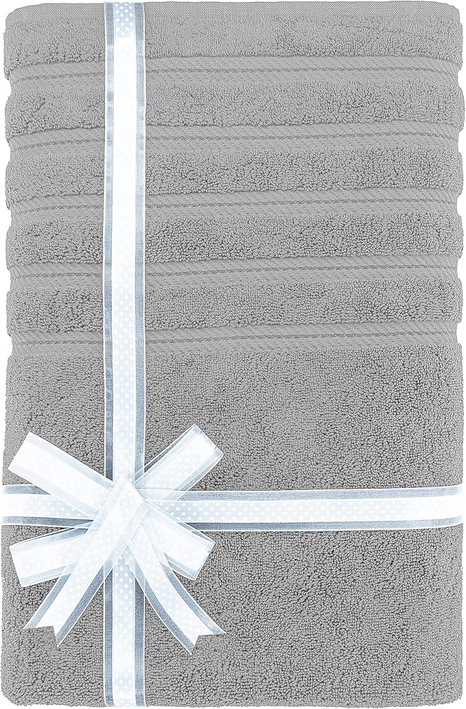 American Soft Linen 35x70 Jumbo Large Bath Towel, 600 GSM 100% Cotton Turkish