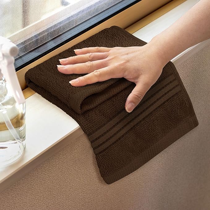 Utopia Towels Wash Cloths Set, 12 by 12 Inches, 100% Cotton Ring Spun, Highly