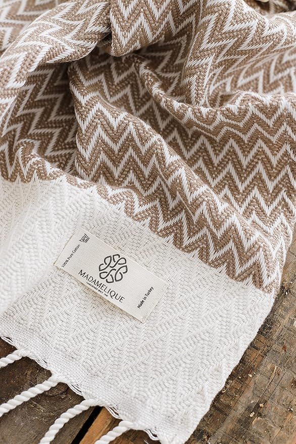 Madamelique Exclusive Hand Towels Set of 2-18 x 40 Inches