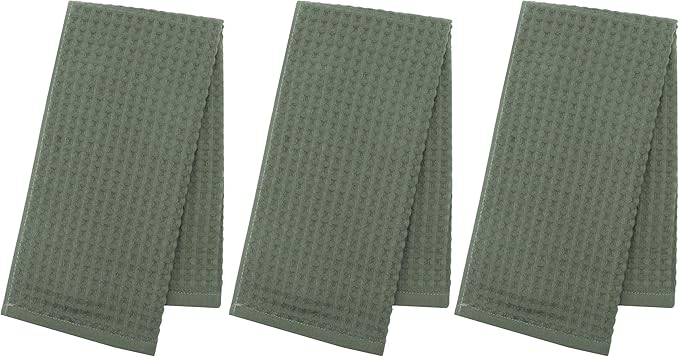 Mia's Dream Premium Cotton Waffle Bathroom Towel Set, 3 Pack Quick Drying
