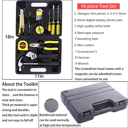 HAIPHAIK Car Emergency Kit,Emergency Roadside Kit for Car,Car Accessories for Women or Men,Car Safety Kit with Jumper Cables 11.8 FT,Tow Strap,Folding Survival Shovel,Roadside Emergency Kit