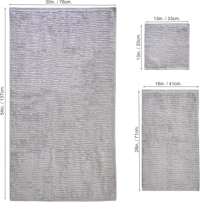 SKL Home CloudSoft 100% Cotton Luxury 6-Piece Towel Set, 600 GSM, Ultra Plush &
