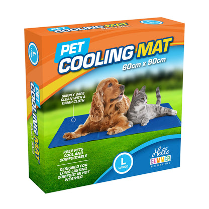 Vivo Technologies Hello Summer Dog Cooling Mat - Durable Pet Cool Mat Non-Toxic Gel Self Cooling Pad, Great for Dogs Cats in Hot Summer - Large 60 X 90cm