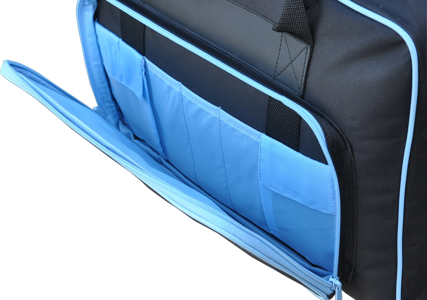 foolsGold Pro Thick Padded Sewing Machine Bag Carry Case - Black/Blue