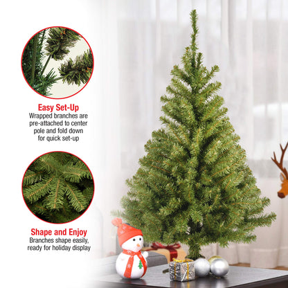 National Tree Company 3 ft Unlit Kincaid Spruce Mini Artificial Christmas Tree, 113 Tips, Includes Stand, Green