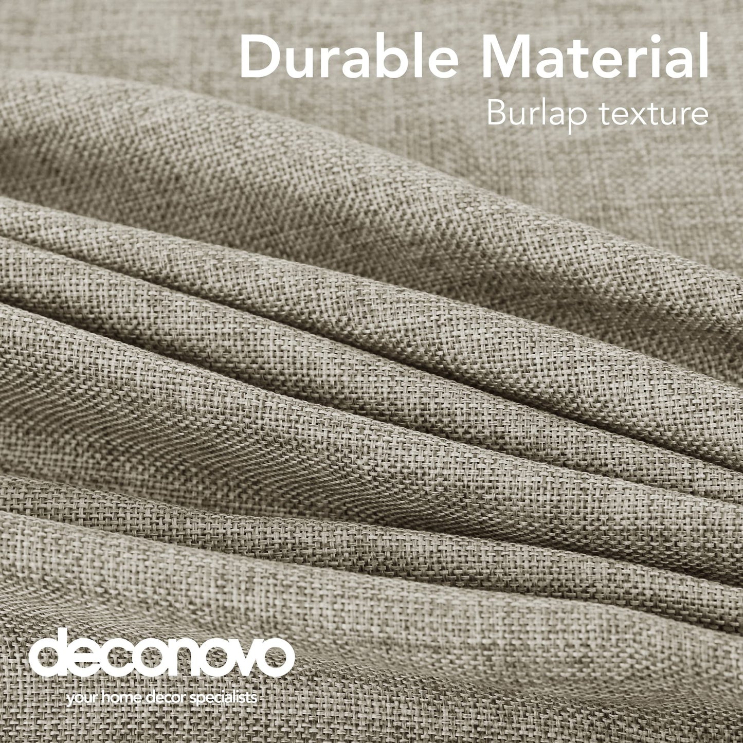 Deconovo Rectangle Tablecloth Faux Linen Water Resistant Table Cloth for Dinning 52x70in(132x178cm) Linen