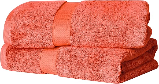 Superior Egyptian Cotton Pile Bath Towel Set of 2, Ultra Soft Luxury Towels