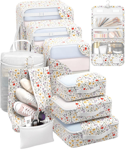 10 Set Packing Cubes for Travel, Gifts for Women Mom,Anti-Tearing Suitcase Organizer,OlarHike Vacation Essentials & Accessories for Cruise Ship