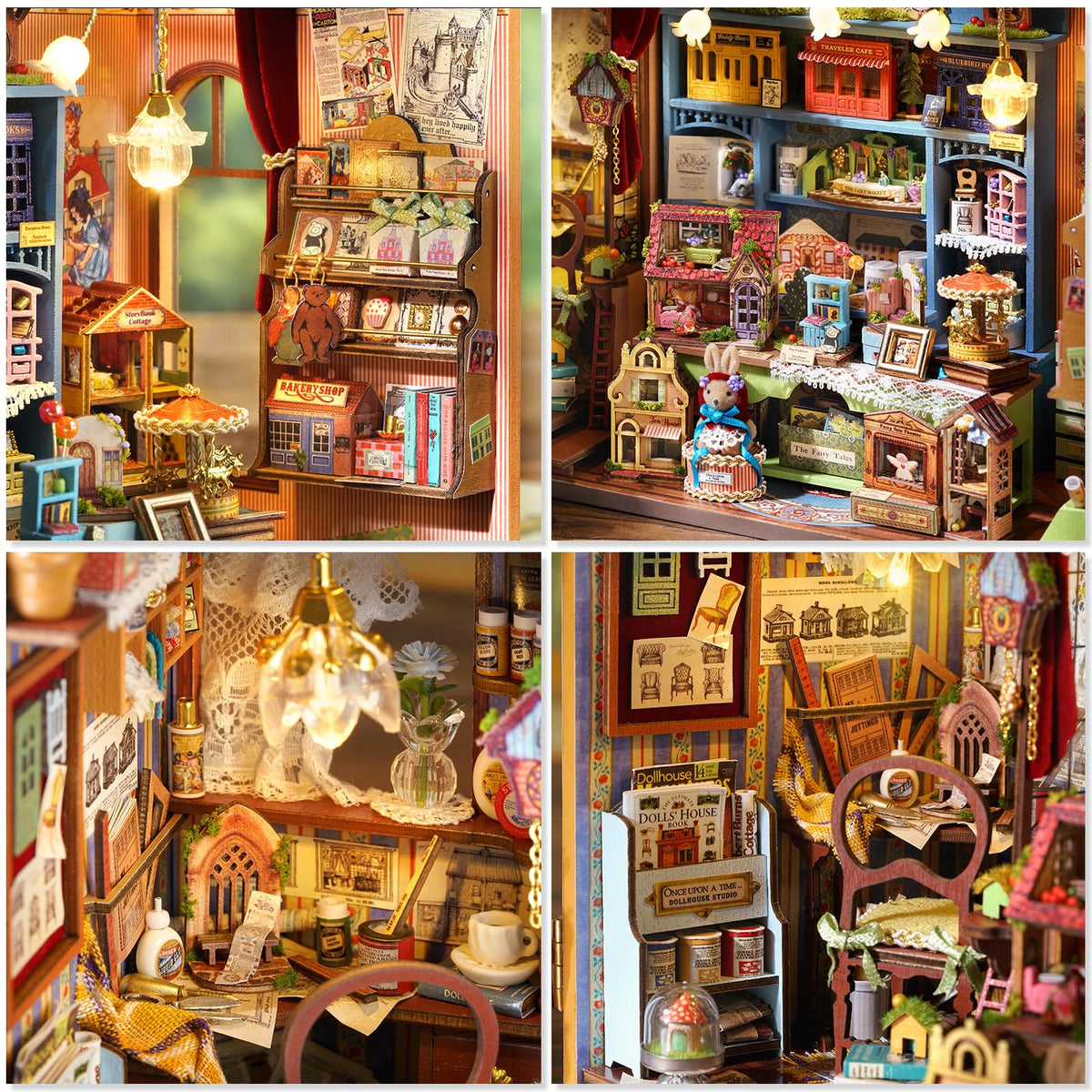 Miniature House Kit, Dollhouse Kit, Miniature Kit, DIY Mini House Building Kit for Adult Teen, Fairy Tale Wonderhouse Dollhouse Shop