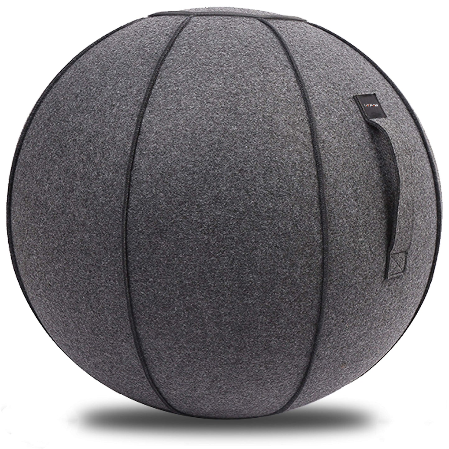XGYLVFEI 65cm Sitting Ball Chair for Office, Dormitory and Home, Pilates Exercise Yoga Ball with Cover, Lightweight Self-Standing Ergonomic Posture Activated Exercise Ball with Handle