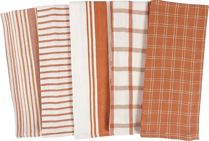 KAF Home Assorted Flat Kitchen Towels | 100% Cotton
