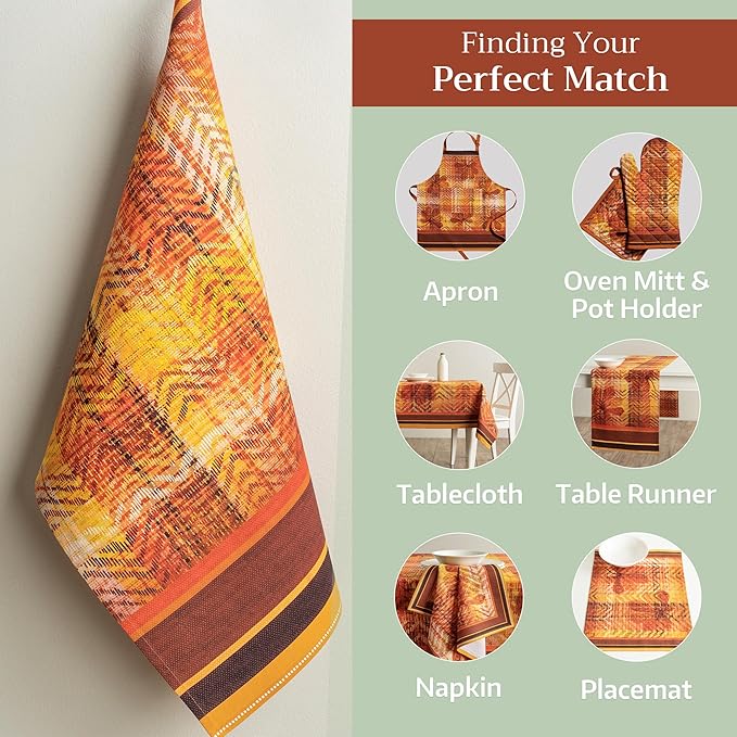 Maison d' Hermine Kitchen Towels Set of 3 100% Cotton 20" x 27.5" Reusable