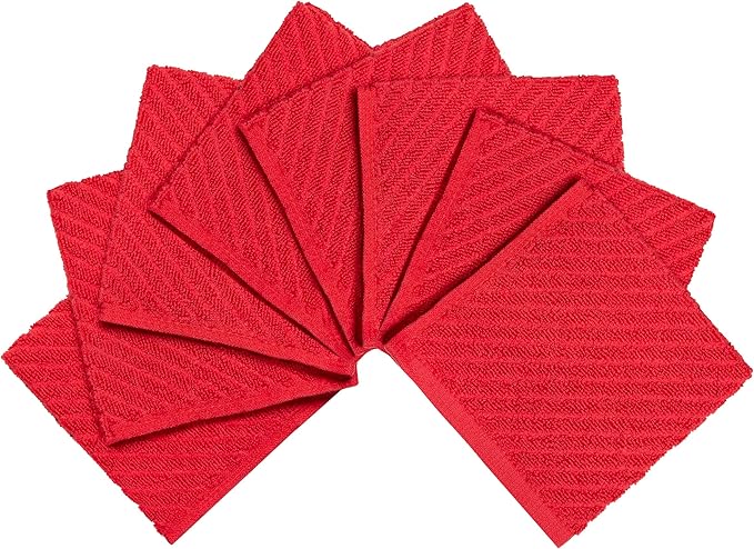 Bumble Towels Premium Kitchen Dish Cloths | 8 Pack | Diagonal Deluxe Dish Cloth