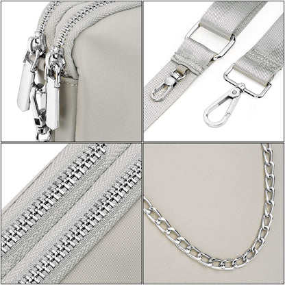 UTO Small Crossbody Bags for Women 3 in 1 Trendy Belt Purse Fashion Designer Mini Cute Sling Fanny Chest Pack