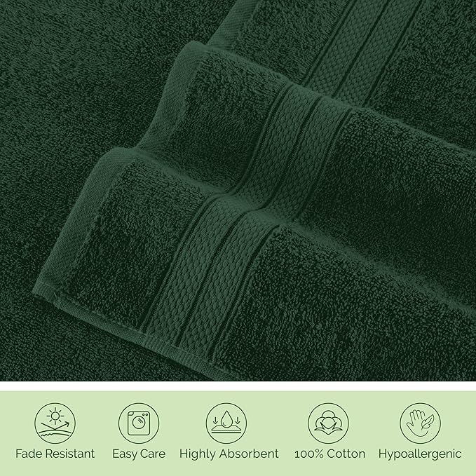 Elegant Comfort Luxury 6-Piece Towel Set, Premium Soft 100% Turkish Cotton