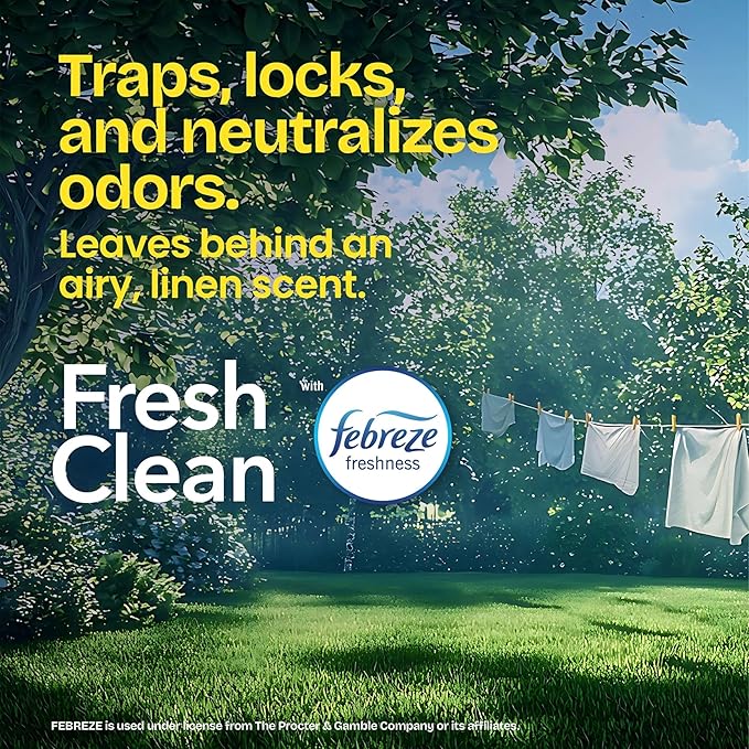 Glad Medium Trash Bags, 8 Gallon, Febreze Fresh Clean Garbage Bags,